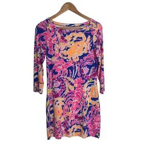 Lilly Pulitzer Sophie Brilliant Blue Catch & Release Jersey Dress XSmall